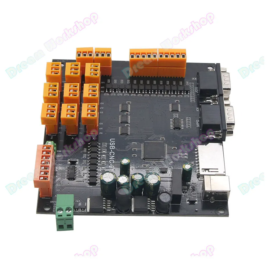 USB CNC Control Board, Stepper Motor Controller, Breakout Board, Supports offline Operation, Mach3, 4Axis, 9Axis, 100KHz