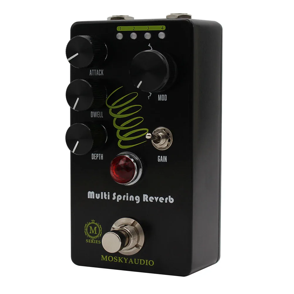 

Crafted for Musicians Moskyaudio's 4 Mode Vintage Voiced Spring Reverb Guitar Effect Pedal Enhances Audio Experience