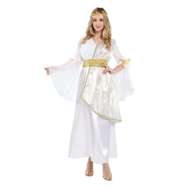 Sexy Greek  Athena Goddess Dress Cosplay Costumes Adult Women Halloween Party Performance Arab Outfits