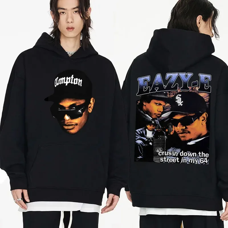 

90s Rapper Eazy E Graphic Hoodie Men 90s Vintage Harajuku Hooded Sweatshirt Casual Oversized Hip Hop Streetwear Hoodies Unisex