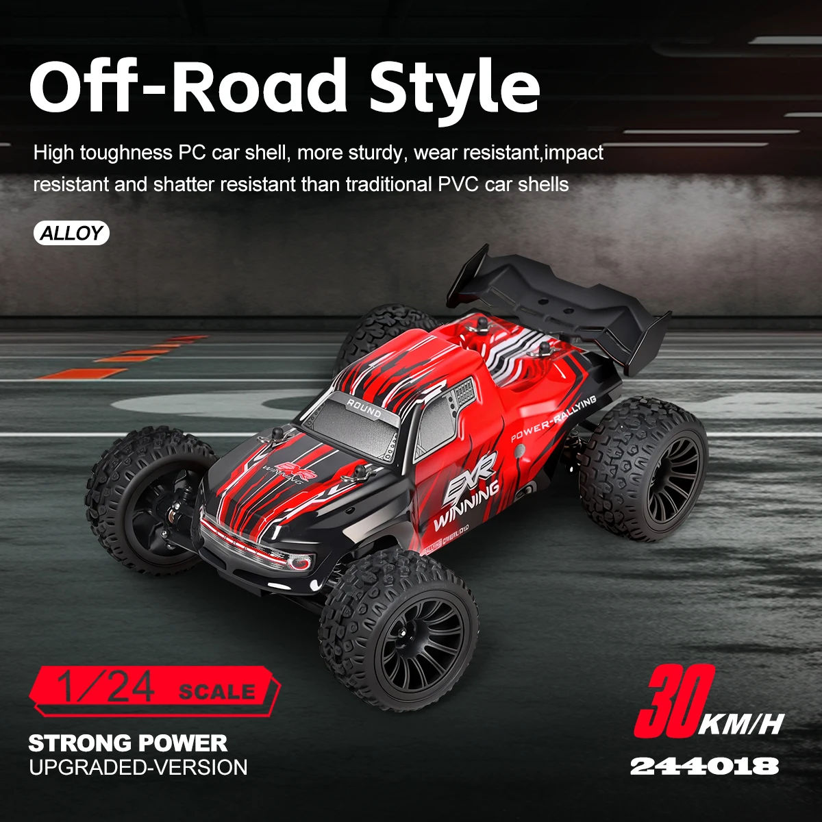 Wltoys Rc Remote Control Car 244018 1 24 Scale Electric Two Wheel Drive 30 Km H High Speed Off Road Climbing Alloy Monster Truck