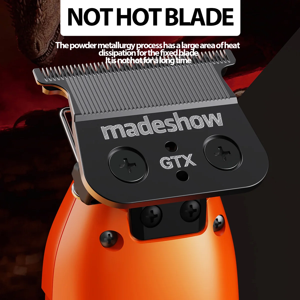 KULILANG R55F Orange Professional Line Trimmer Electric Cordless Hair Trimmer Hair Salon Low Noise Quality Men's Hair Clipper