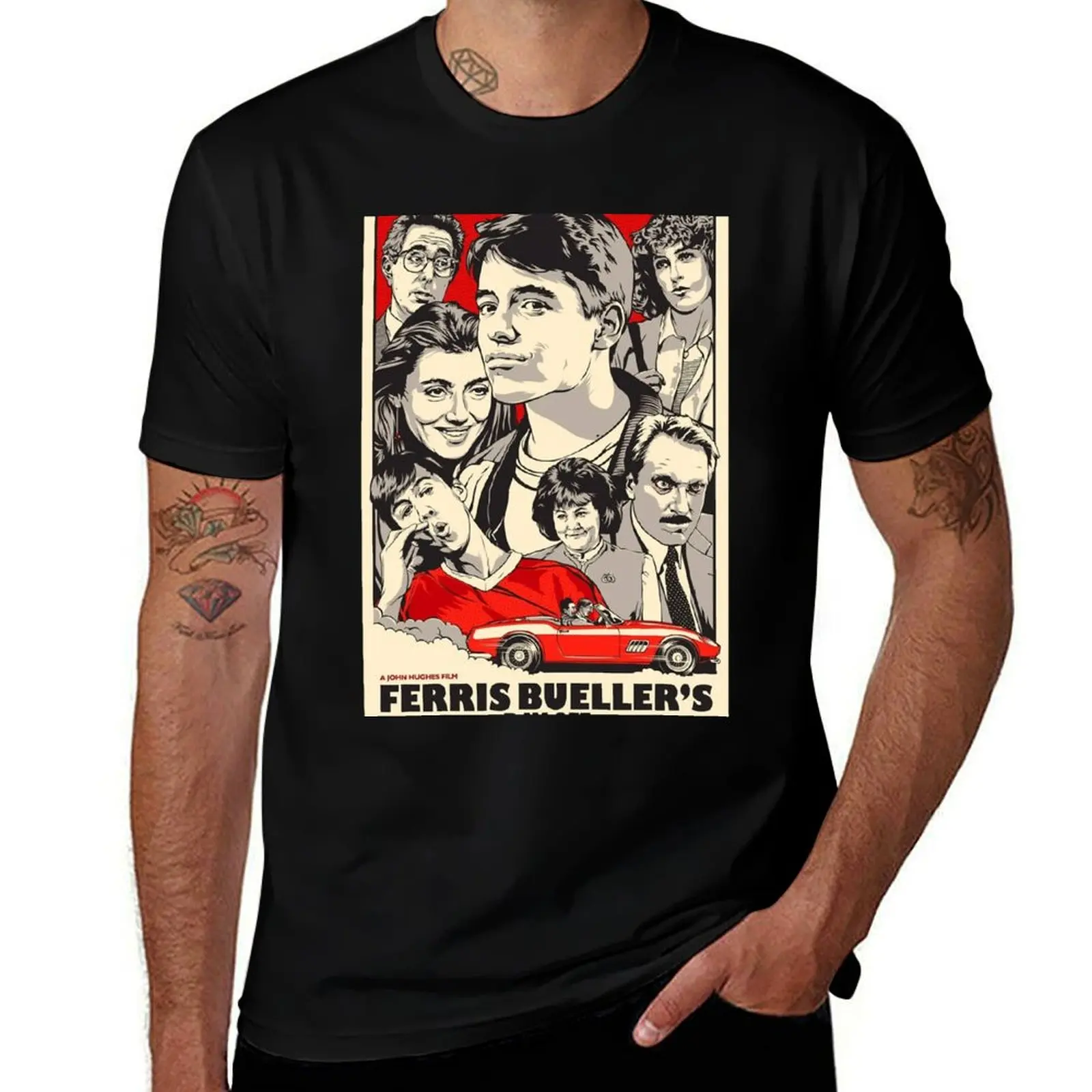 

Ferris Buellers Day Off Poster T-Shirt kawaii clothes vintage clothes slim fit t shirts for men