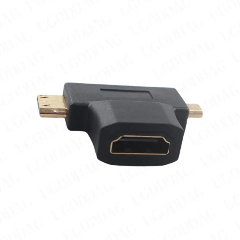 Male To Female Mini/Micro/HDMI-Compatible 2 In 1 Adapter Connector Extender HDMI-Compatible Cable Extension Adapter Converter