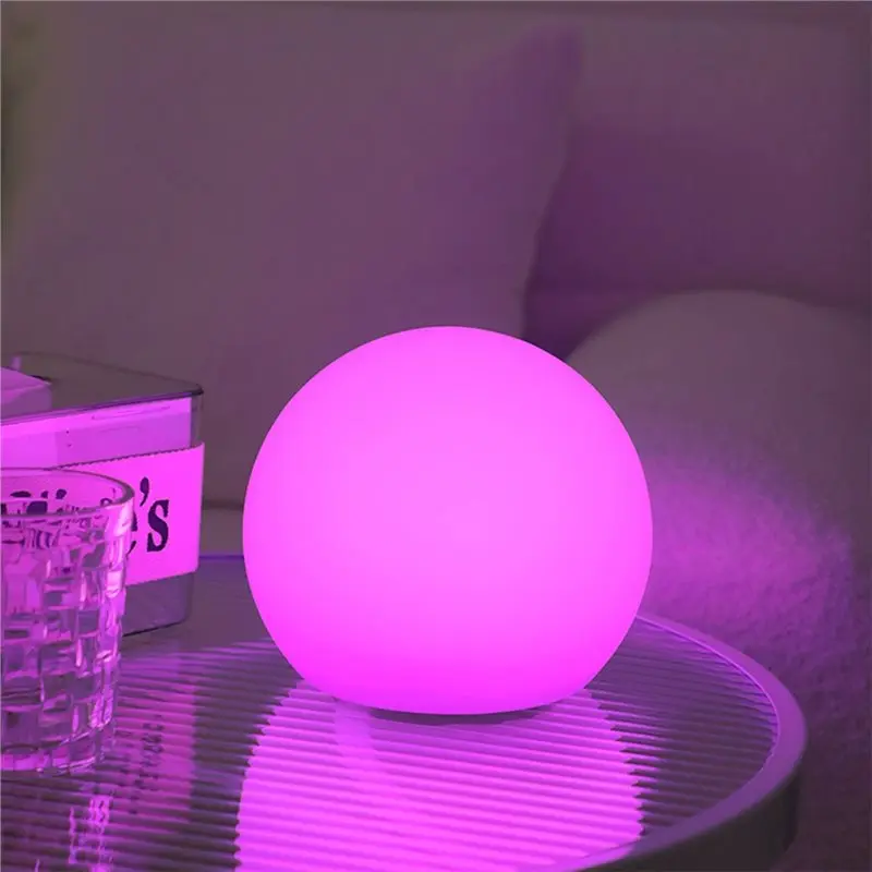 【特典】led球形テーブルランプ-ledボールライト-タイマー調光機能と16色リモコン明るさ調整機能付き-b用