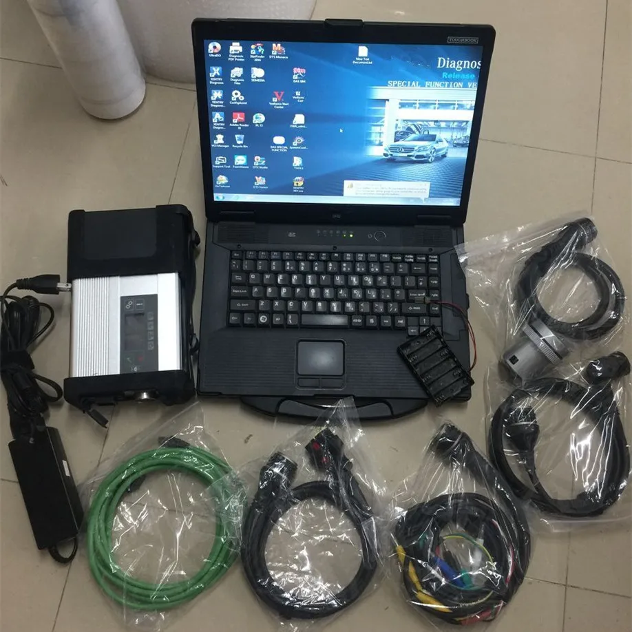 

WIFI MB Star C5 SD Connect Diagnostic Tool Software in HDD SSD LAPTOP CF52 FULL SET READY TO USE