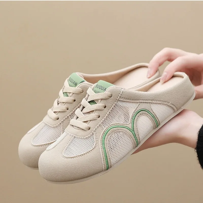 

New Women's Shoes Fashion Air Mesh Mueller Slippers for Woman Comfortable Vacation Casual Shoes Designer Shoes Zapatos De Mujer