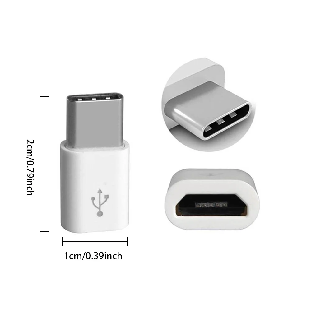 3pcs Universal USB Type C Connector To Micro USB Male To Female Converter,Mini Portable USB C Data Adapter Type C Device