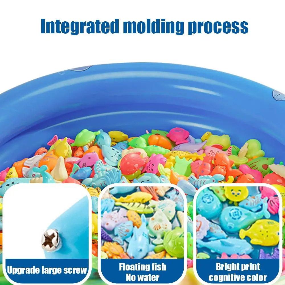자석 낚시 세트-36/38/48개 세트 풍선 수영장, 파티 모델, 게임 플레이 등 - 완벽한 야외 장난감, 무작위 색상