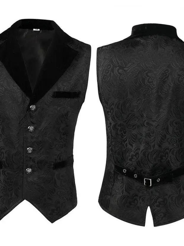 

Men's Medieval Gothic Vest Stage Halloween Costume Polyester Material 17 Years Old And below Suitable Spring Listing