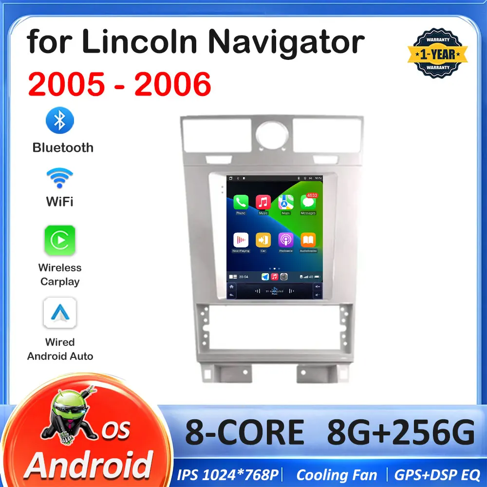 for Lincoln Navigator 2005 - 2006 Autoradio GPS Navigation Car Multimedia Video Radio Player Smart System Touch Screen Head Unit