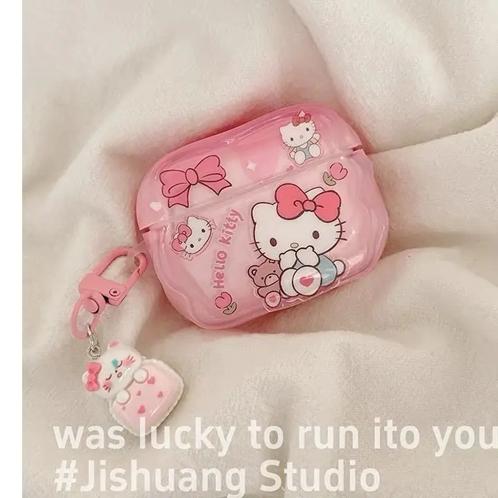 Cute Cartoon Character Cat and Dog Protective Case for AirPods Pro2 Pro3 Pro 3 2 1 4 Headphone Case with Keychain Girls Gift