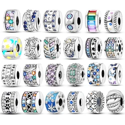 Silver Plated Star Moon Love Dragonfly Globe Charms Fit Original Heart Colorful Charm Bracelet DIY Women Jewelry Gift
