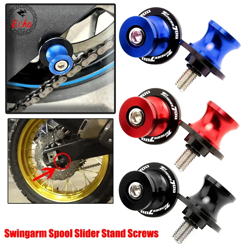 

For Yamaha Tenere700 T7 Rally Tenere 700 2022-2023 6MM Bolts Hot Motorcycle CNC Accessories Swingarm Spools Slider Stand Screws