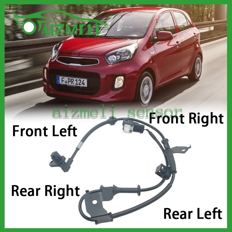 For Kia Picanto TA MK3 Morning 2011~2017 2016 Front Rear Left Right ABS Wheel Speed Sensor 95670-1Y350 95671-1Y350 95680-1Y000