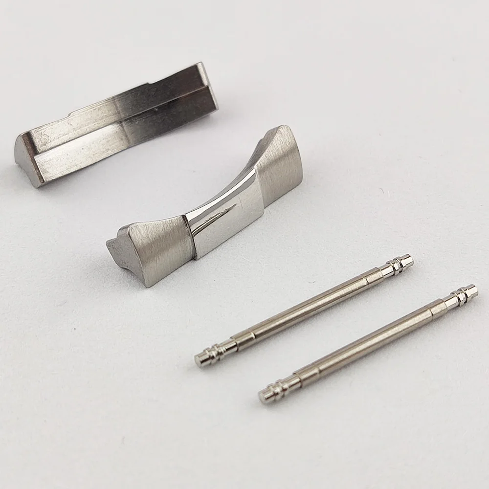 2pcs 20mm Curved End Link Endlink For Watchband For Submariner Watch Band Rubber Leather Strap Seamless Connection