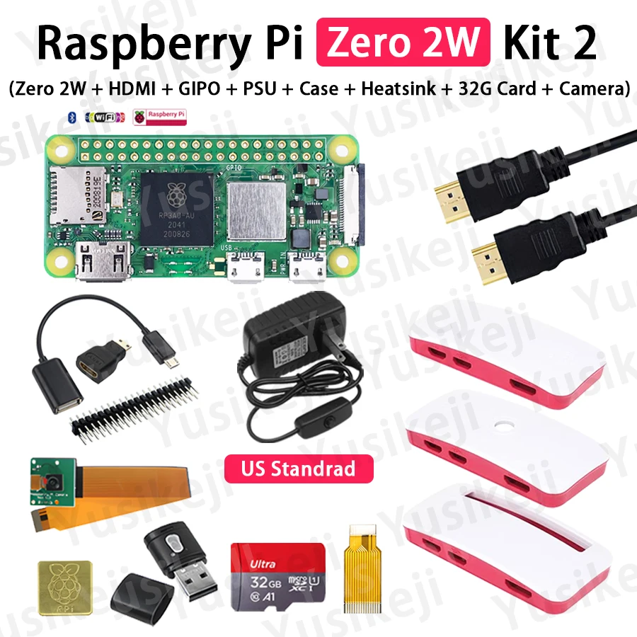 Original Raspberry Pi Zero 2W ZERO 2W KIT(Zero 2W+Case+HDMI Cable+