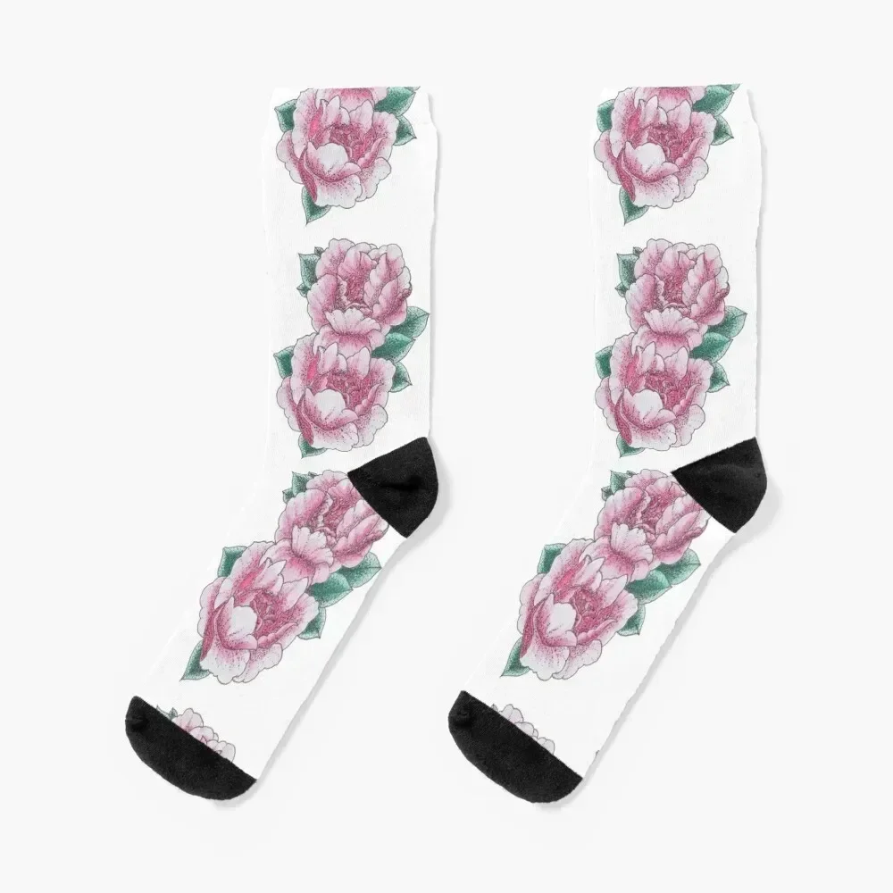 

Peonies Socks with print anime Heating sock man Boy Child Socks Women's