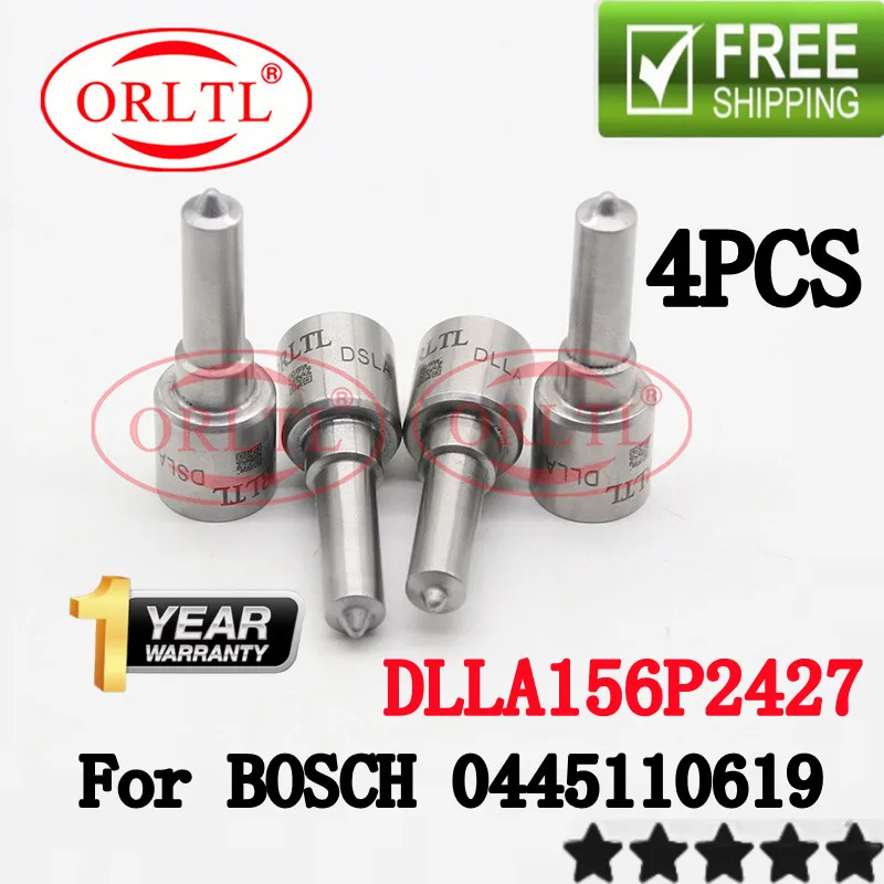 

4PCS ORLTL Diesel Injector Nozzle DLLA156P2427 For BOSCH Injector 0445110619 0 445 110 619