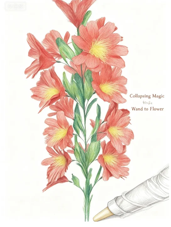 

Collapsing Magic Wand to Flower — высококачественная цветная стальная палочка для трюков для женщин-волшебников (только цветок), реквизит Magia, трюки