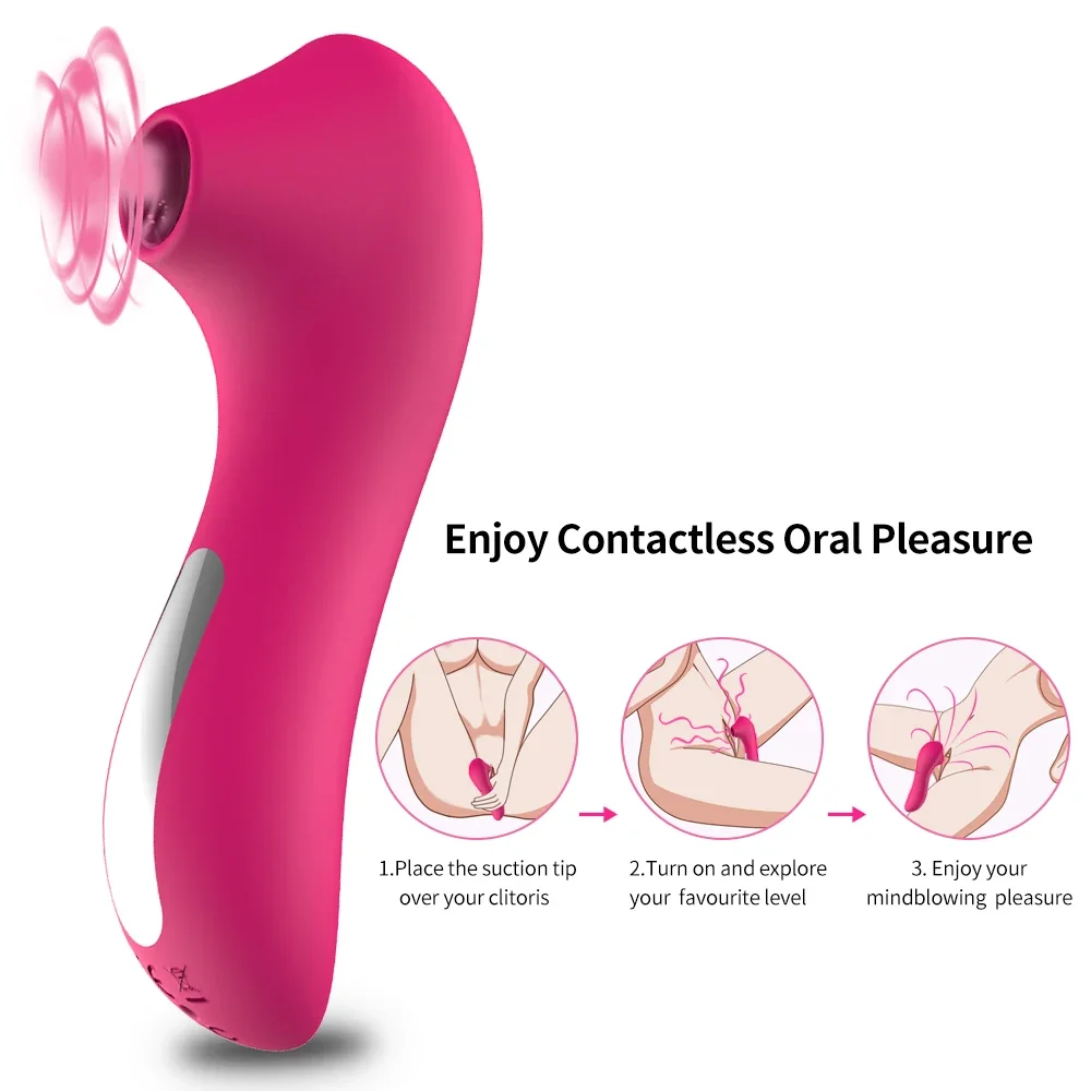 Powerful Sucker Clitoris Sucking Vibrator Female Clit Nipple Oral Vacuum Stimulator Massager Sex Toys Adults Supplies for Women