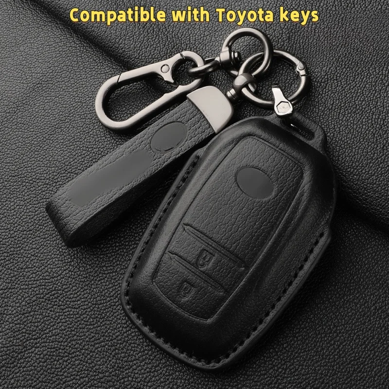 

Applicable to Toyota Corolla goatskin all-inclusive key sleeve Fenglanda, Camry, Veranda, Highlander leather key fob