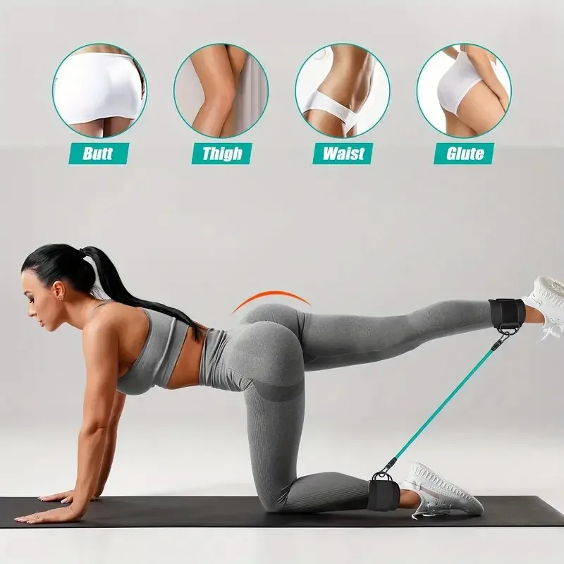 Knöchelriemen, Widerstandsbänder, Set, Fitness, Workout, Trainingsgeräte, Knöchelgewicht, Yoga, elastisches Fitnessband für Fitnessstudio, Mann und Frau – Detail 5