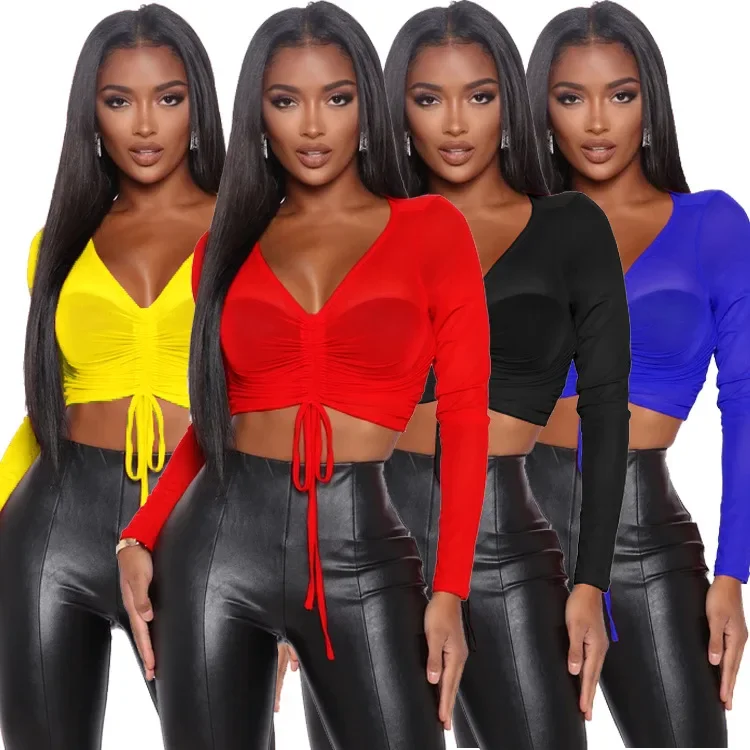 Новинка 2025 года, женские эластичные сетчатые сексуальные повседневные укороченные топы с глубоким вырезом «Джокер», на шнурке, футболка больших размеров 3XS-10XL 9XL 8XL 7XL Новинка 2025 года, женские эластичные сетчатые сексуальные повседневные укороченные топы с глубоким вырезом «Джокер», на шнурке, футболка больших размеров 3XS-10XL 9XL 8XL 7XL