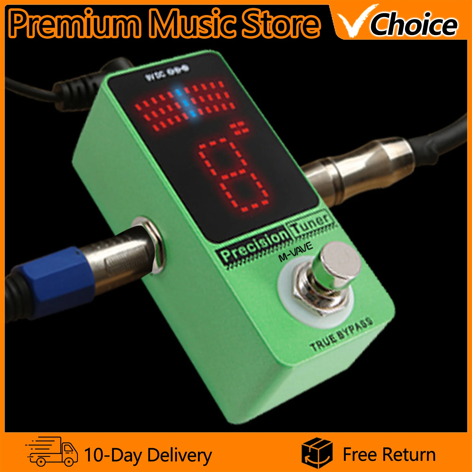 M-VAVE Guitar Tuner Pedal Electric Guitar Effect Pedal Precision Guitar Tuner With LED Display True Bypass Guitar Accessories