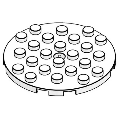 MOC 100PCS 11213 Round 6x6 Plate Board Base Brick With Holes Adaptive Building Block Diverting Toys Adults DIY Special Day Gifts