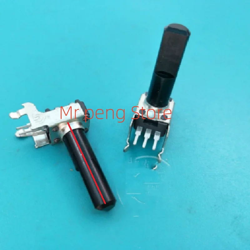 2pcs for 09 type horizontal single potentiometer B20K B10K handle length 23MMF long wiring pin