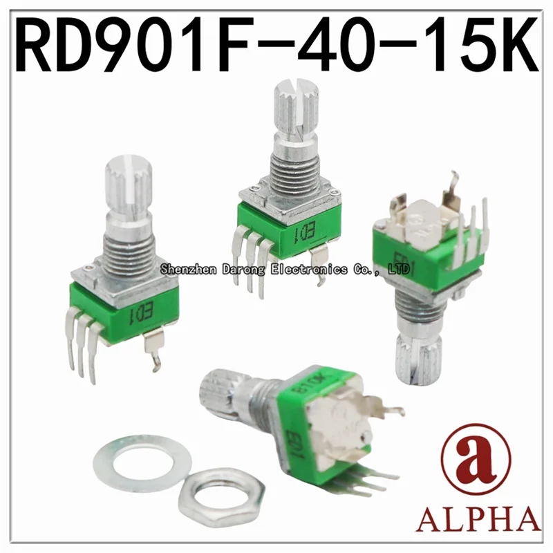 Taiwan aihua ALPHA ALPHA precise RD901F - 20 a 15 kf/B10K/B20K B50K/B100K potenziometro verticale a volume singolo asse 15 club