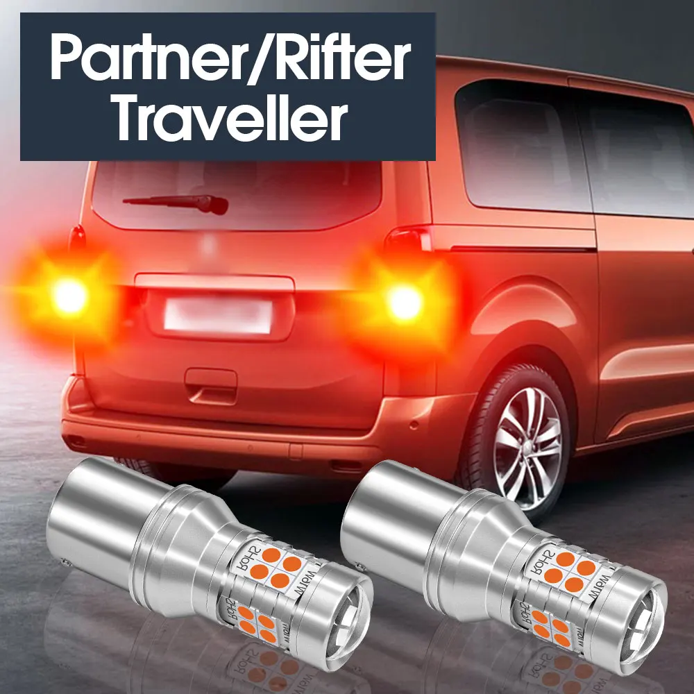 2pcs LED Brake Light Lamp Canbus Accessories For Peugeot Partner Rifter Traveller 2009 2010 2011 2012 2013 2014 2015 2016 2017