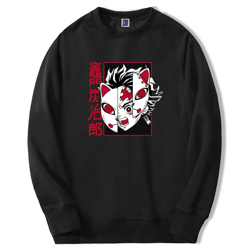 Demon Slayer Sweatshirts Men Women Kimetsu No Yaiba Tanjirou Nezuko Anime Hoodie Pullovers Fashion Crewneck Harajuku Streetwear