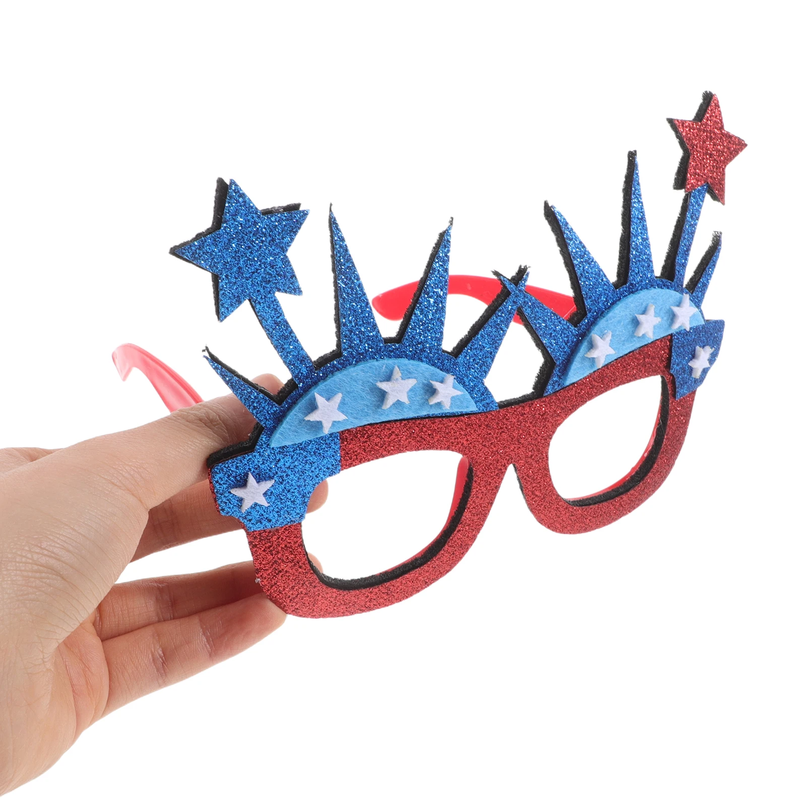 

4pcs Independence Day Eyewear Star Shaped Glasses USA Decorations Patriotic Party Supplies Photo Props Statue of Liberty Design