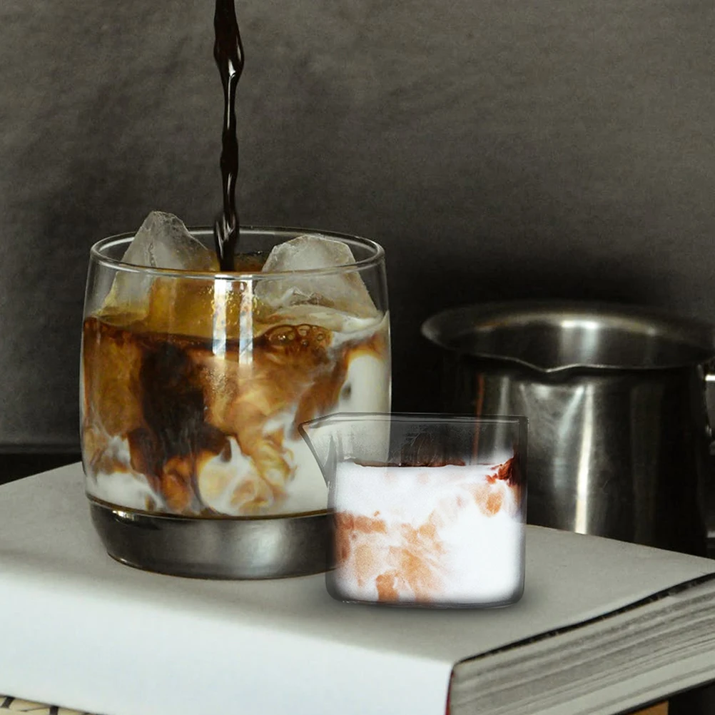 

Glass Milk Cup Clear Pitcher for Coffee Milk Juice Sauce Home Kitchen Use Gift Glass Cup Coffee Mug Sauce Pitcher