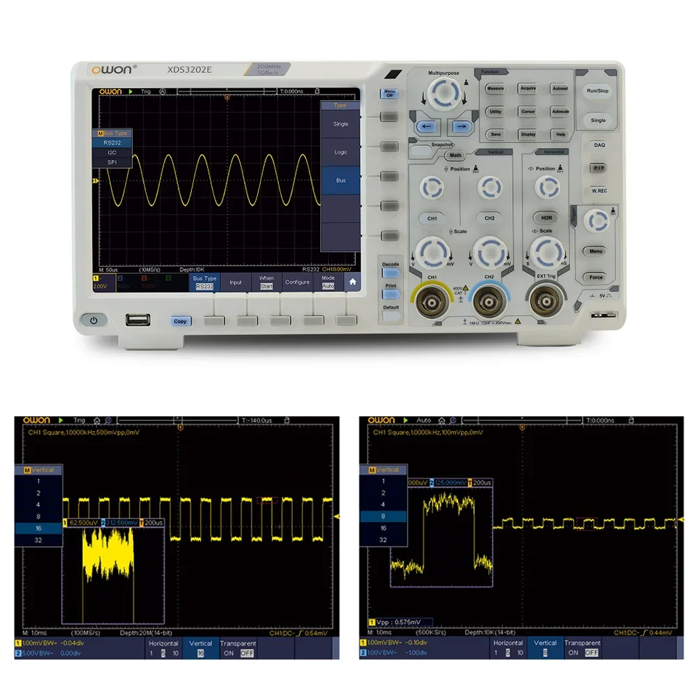 

Digital Oscilloscope 1GS/s 200MHz 2CH+1(external) 40M Record Length