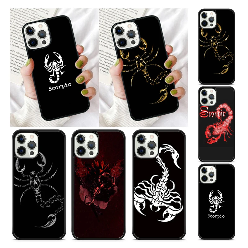 Animal Scorpio Phone Case Cover for iPhone 16 15 SE2020 13 14 11 12 Mini Pro Max 6 7 8 Plus  coque fundas Shell