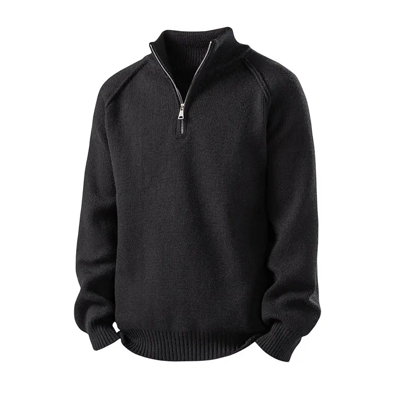 

2025 New Men's Knitted Sweater f Zip High Collar Trendy Youthful Long Sve Warm Faionable Overhead Winter New Arrival