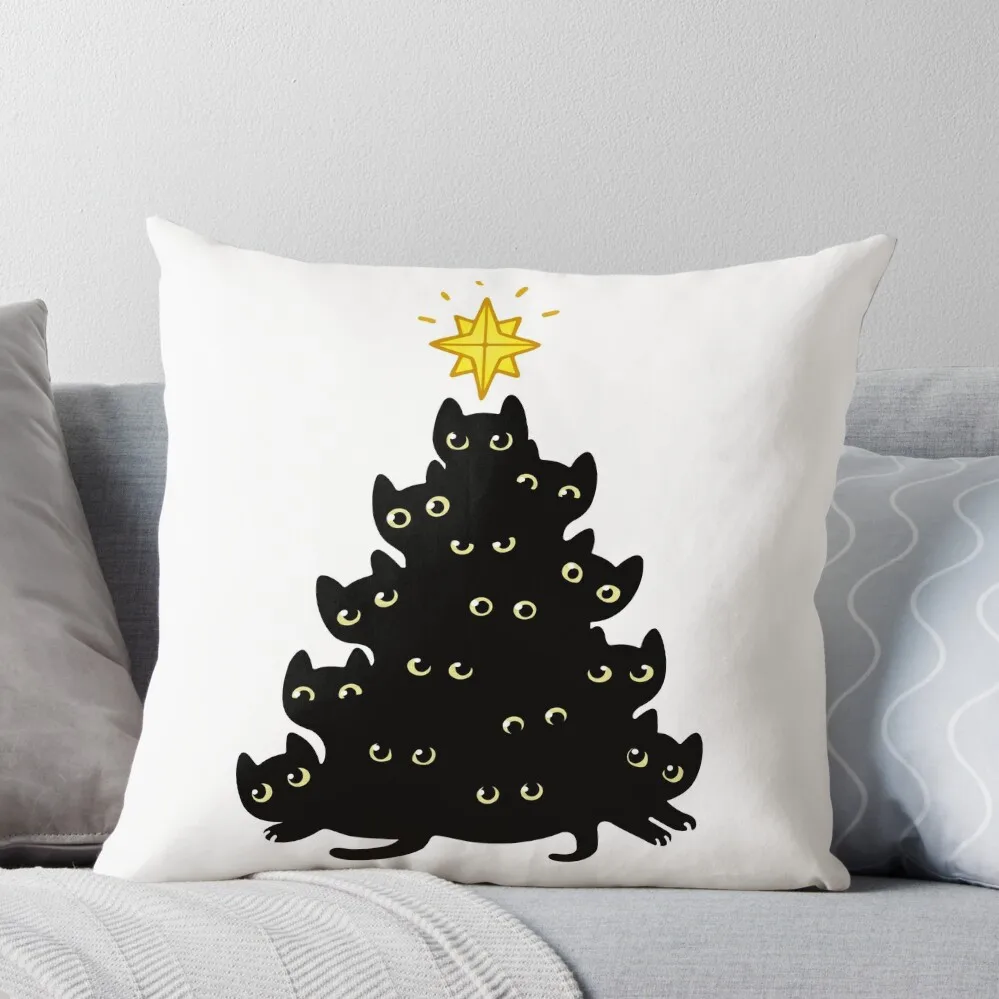 Meowy Christmas Throw Pillow Decorative Sofa Cushion Pillowcase Cushion Pillow Cases Decorative