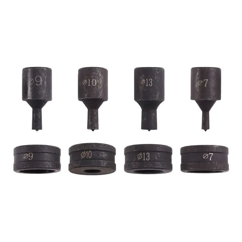 Hydraulic Punch Die Set CH-70-4 Pcs Round Hole High-Carbon Steel Stamping Tools For Metal Fabrication-A55K