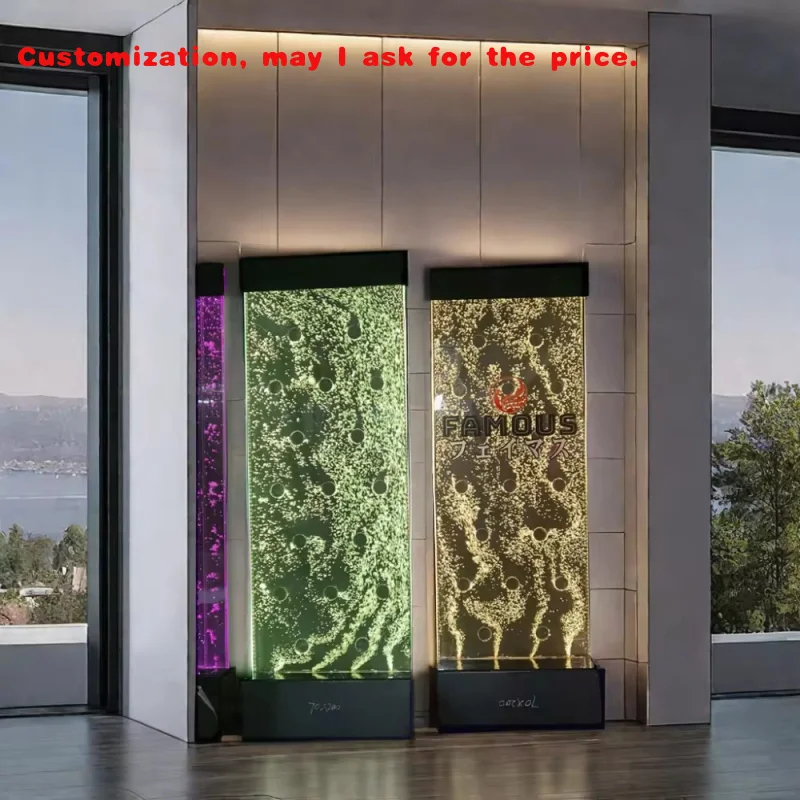 

на заказ. Индивидуальное светодиодное украшение интерьера, акриловый танцевальный фонтан, современный стиль, настенный светильник, пузырь, танцевальное искусство Th