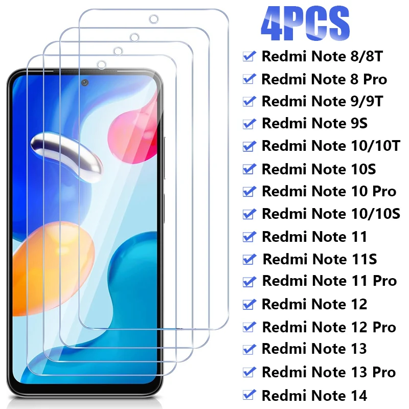 4PCS Tempered Glass…