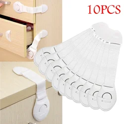 10pcs  Kids Safety Door Lock Child Safety Cabinet Lock Baby Proof Security Protector Drawer Door Cabinet Lock Plastic Protection