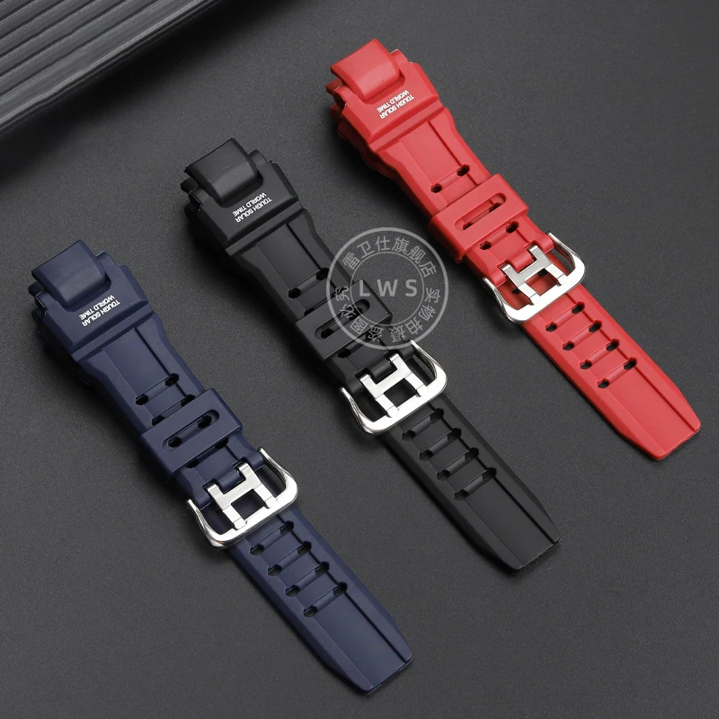 Strap for Casio G-Shock GA-1000 GA 1100 GW-4000 GW-A1100 G-1400 Diving Sport Watch Bracelet Waterproof PU Silicone Watchbelt