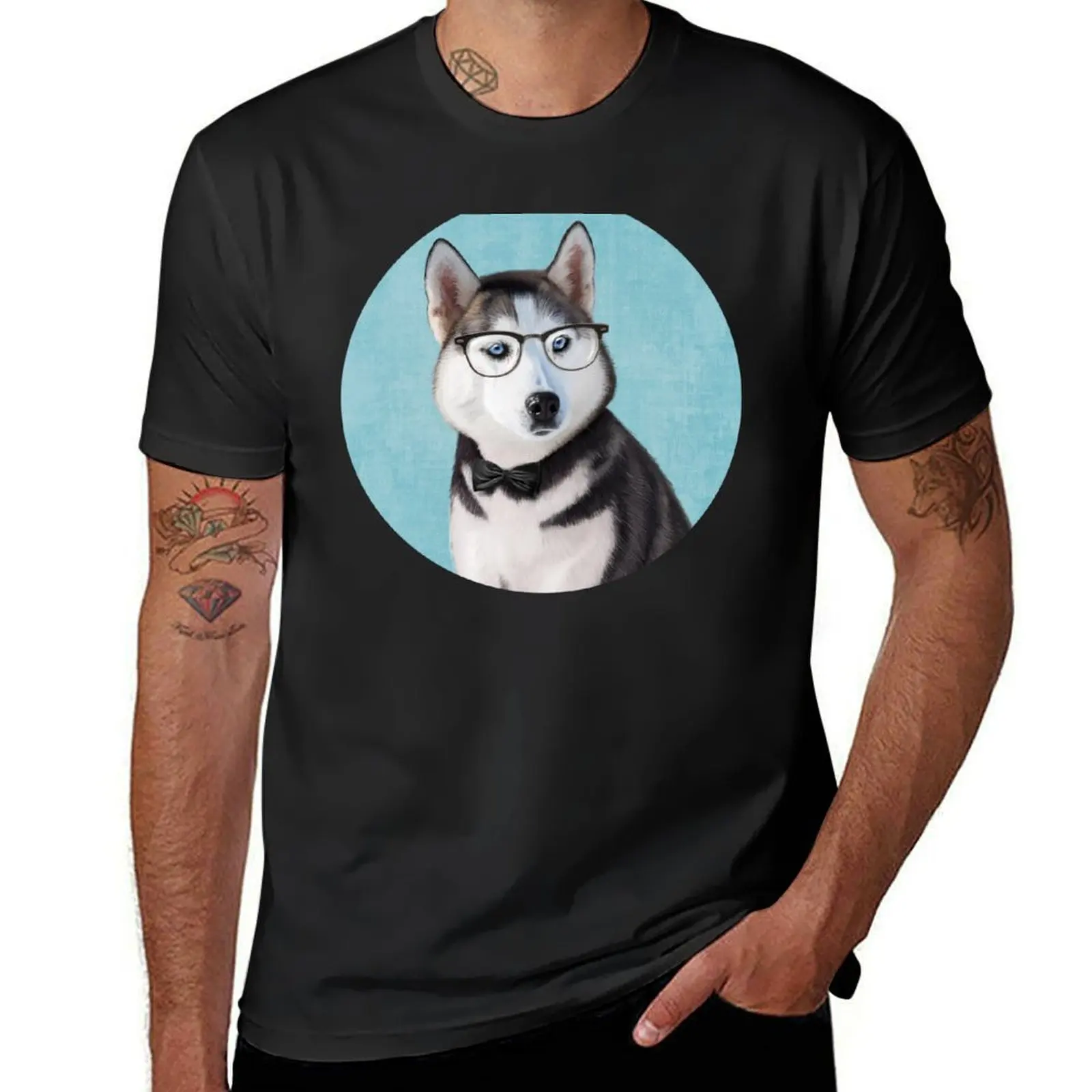 Mr Siberian Husky T-Shirt kawaii clothes oversized plus size tops tees mens champion t shirts