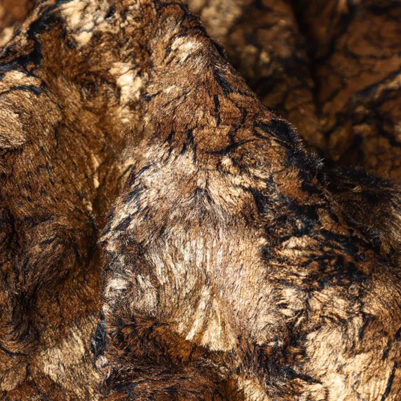 50x145cm Rissiges Metallic-Kunstleder mit Fell- und Wolltextur für Mäntel, Kleidung, Designer-Schals, Taschen, DIY-Plüsch für Bekleidung – Detail 6