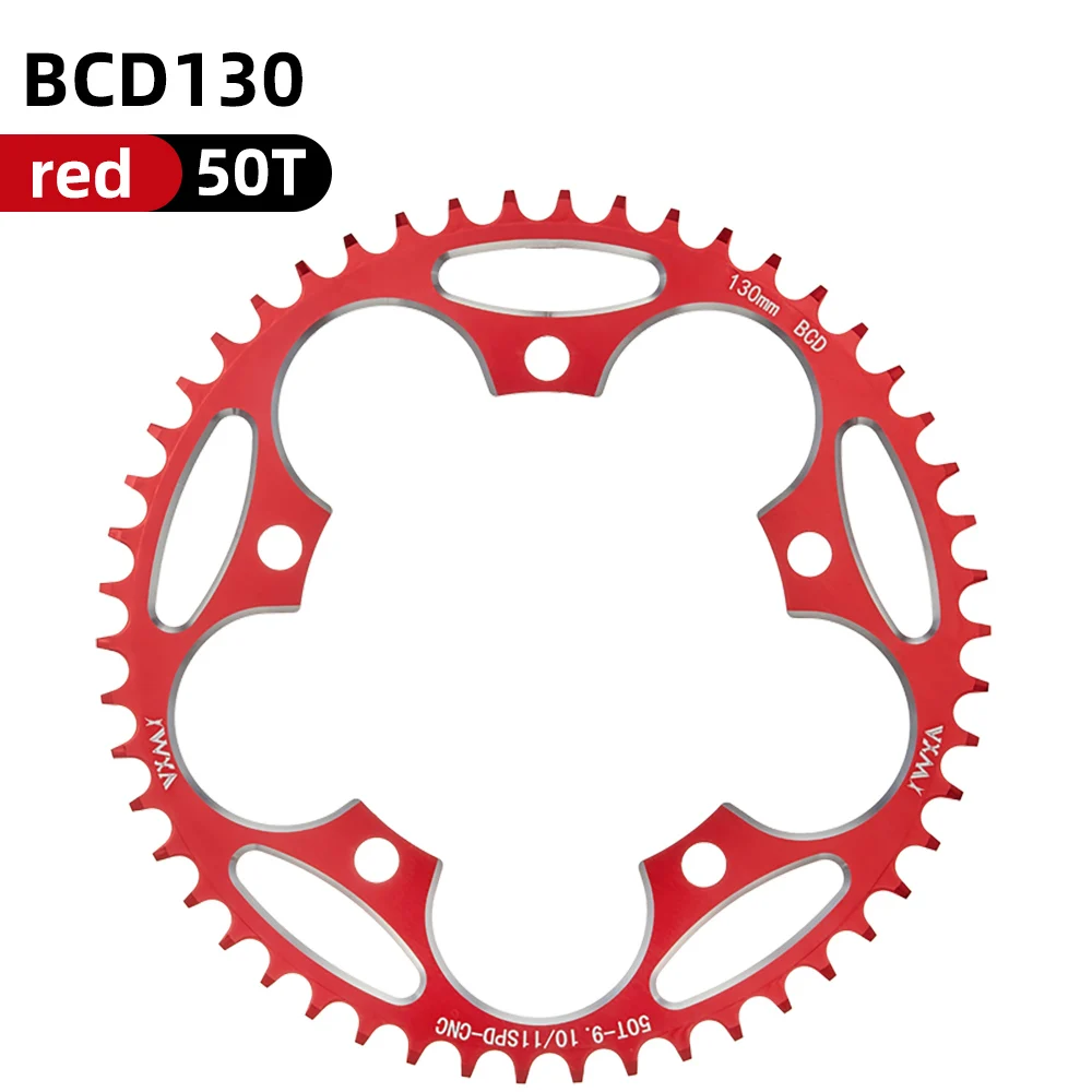 VXM Road Fiets 130BCD Crank Kettingwiel Fiets Aluminium 38T40T42T44T46T50T52T54T565860T Smalle Brede Kettingblad Fietsen Onderdelen