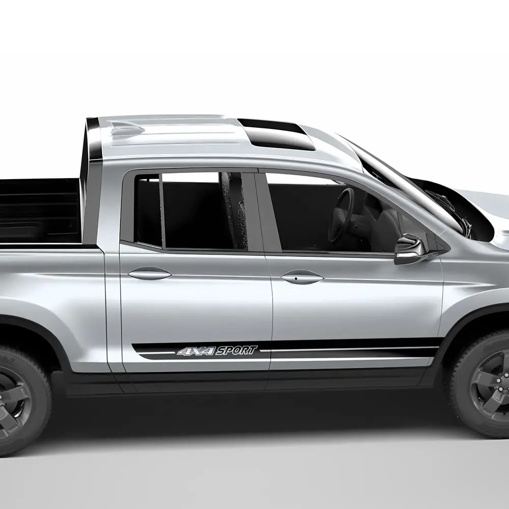 

2 виниловых наклеек на дверь автомобиля, комплект гоночных полос 4X4, спортивная графика для Honda Ridgeline YK2 YK3 2017 - подарок