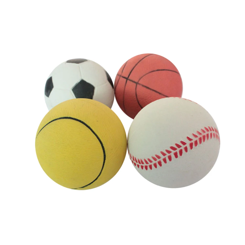 

4Pcs Elastic Ball Kit for Pets Heavy Duty Waterproof Rubber Balls Floatable Outdoor Indoor Play Fetch Training Chewing Teething